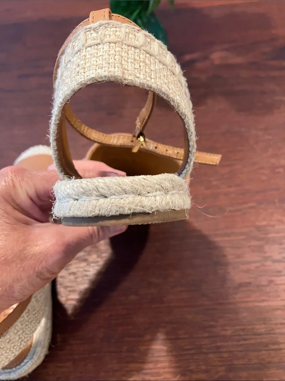 Schutz for Anthropologie Greeca Flats Espadrille Slingback Flats